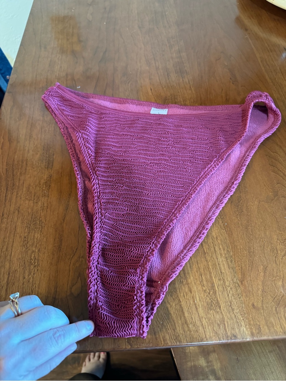 Women's High-Cut Bikini Bottom in Magenta